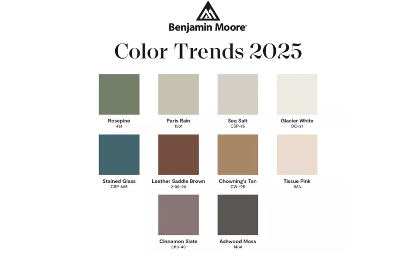 Color palette provided by Benjamin Moore